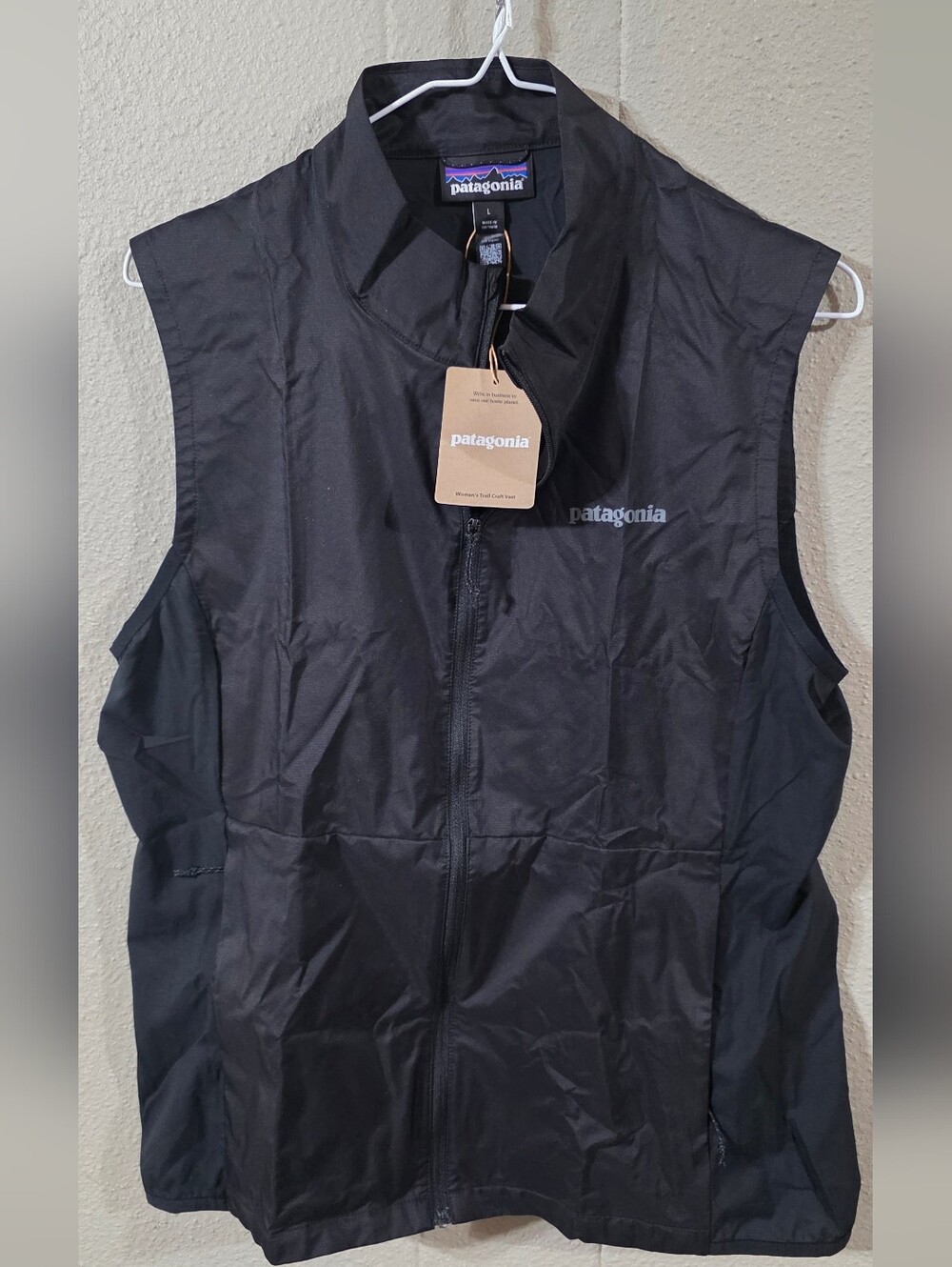 Nwt $119 Patagonia Women's Trail Craft Bike Vest - Black Sz L - Picture 2 of 4